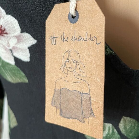 NWT American Eagle Cold Shoulder CutOut Long Sleeve Floral Dress Halter Neck XXS - Picture 9 of 15